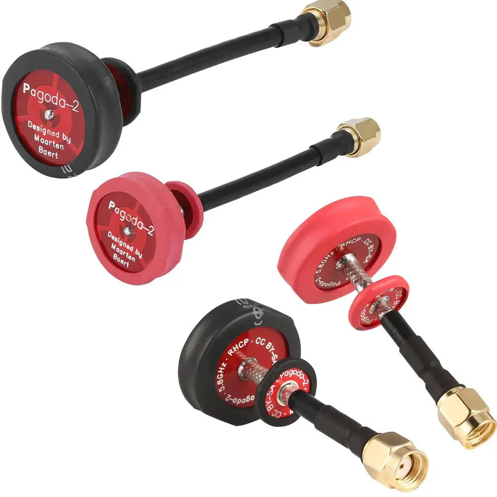 Pagoda 2 / Triple Feed Patch 5.8G 5dBi 50W Omnidirectional Omni FPV Flat Panel Pagoda Antenna LHCP/RHCP SMA/RP-SMA by InterCyprus Trading Ltd