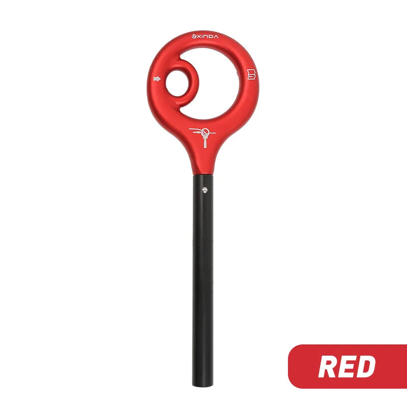 Xinda 9-Shape Rigging Descender - High Strength 25kN Red