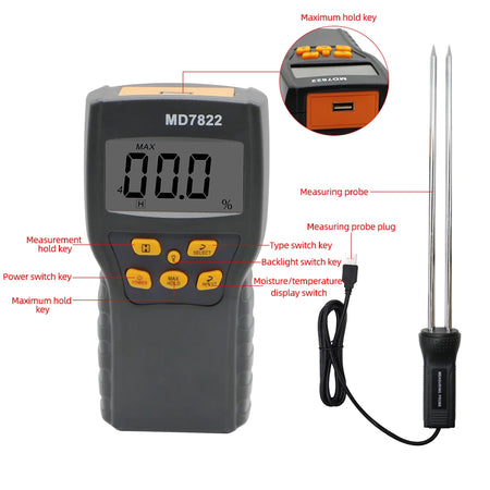 MD7822 Grain Moisture Meter &ndash; Highly Sensitive Probe