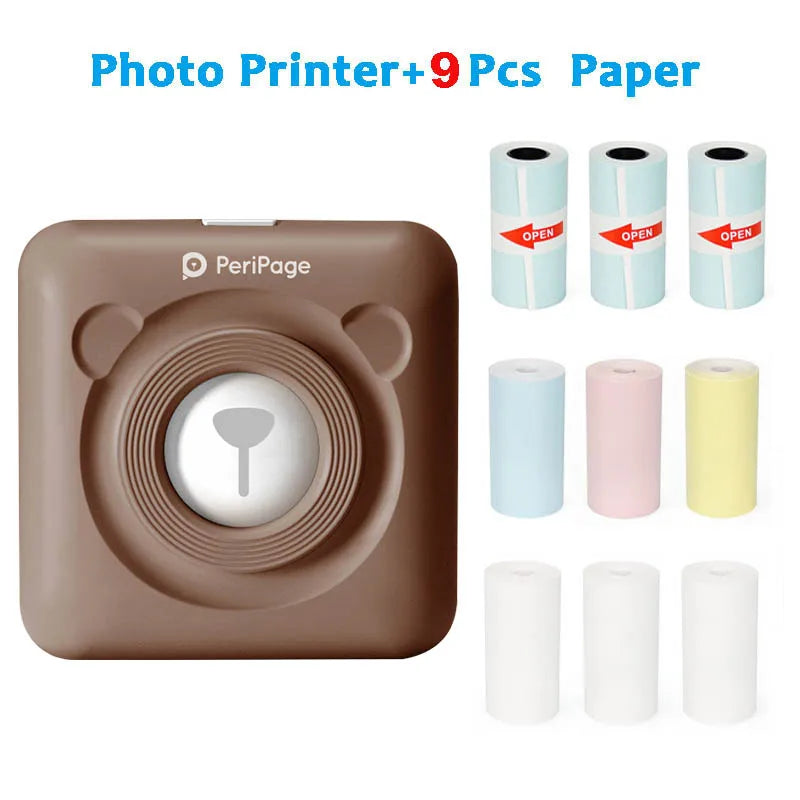 Peripage A6 Pocket Printer 203dpi &ndash; Bluetooth Thermal Print A6 9 Rolls Paper