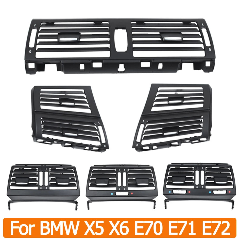 Vent Outlet Cover Panel Replacement for BMW X5 X6 Front And Rear PC/ABS Durable Rubberized Finish