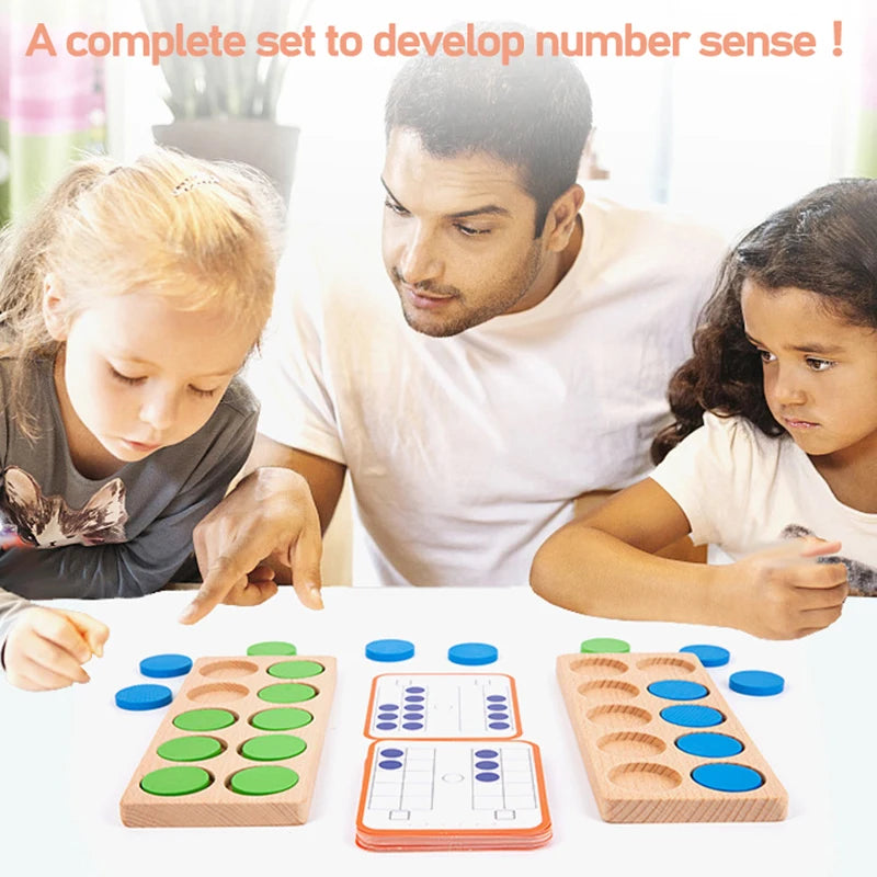 Wooden Ten-Frame Math Toys Preschool Math Manipulative Number Sense ...
