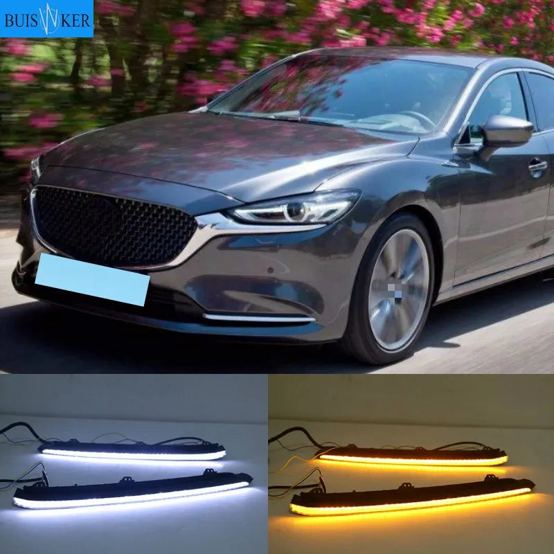2Szt LED DRL Mazda 6 Atenza 2019 Do 2022 Żółty Sygnalizator Kierunkowy