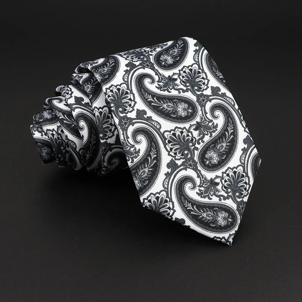 Paisley Floral Soft Silk Necktie for Men 10