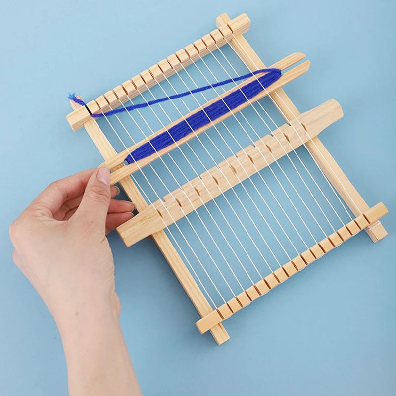 BOS10071 &ndash; Wooden DIY Weave Loom Kit For Kids Fine Motor