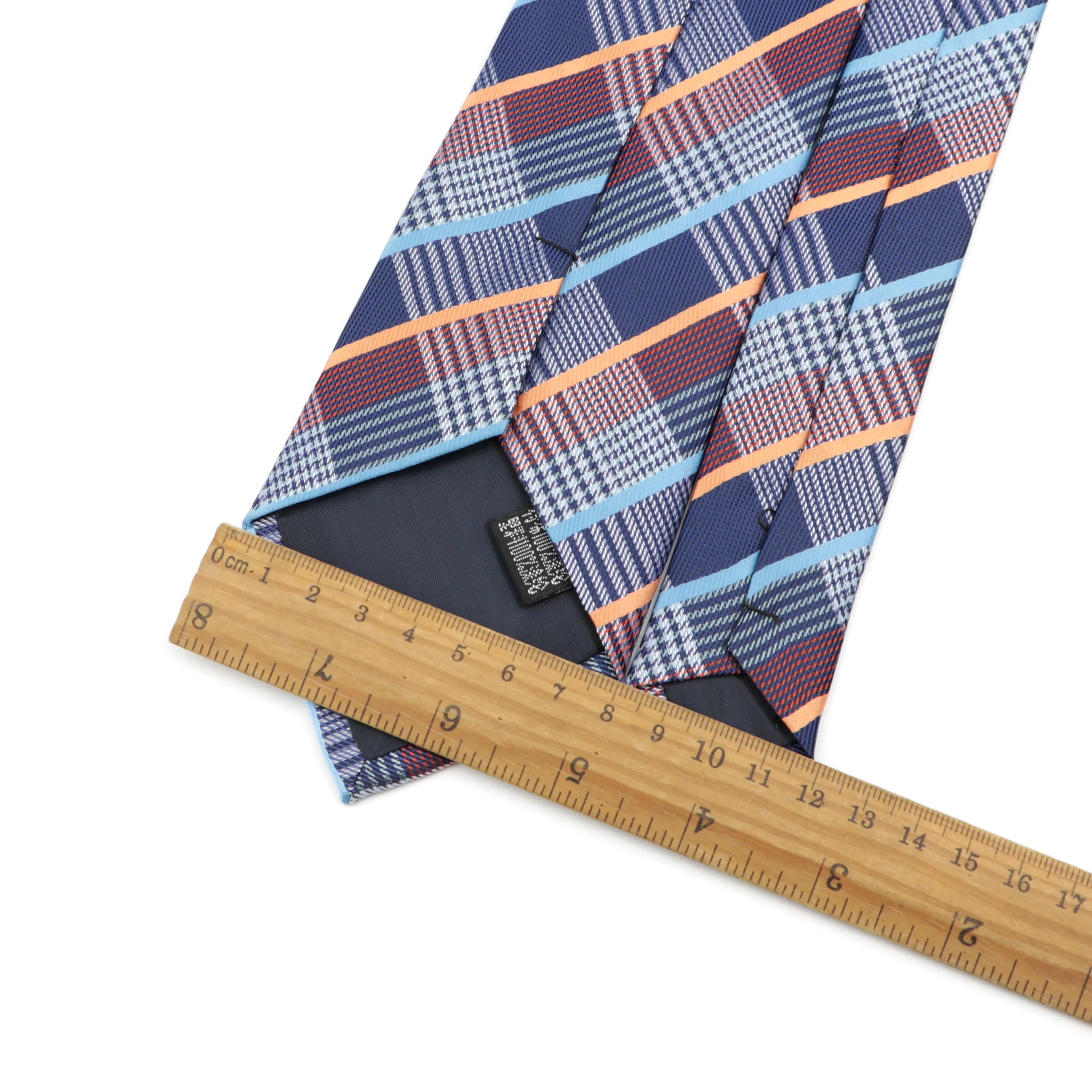 Classic Men's 8cm Plaid and Striped Neck Ties for Formal Events