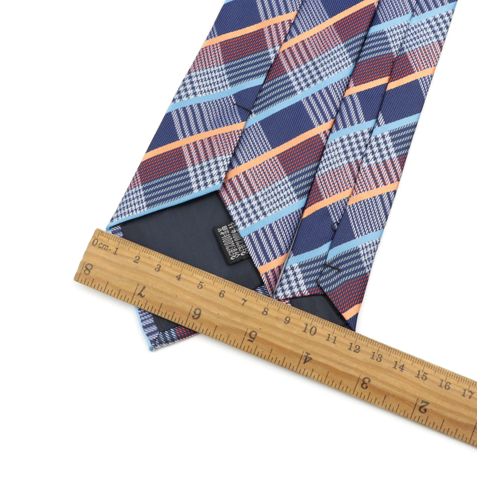 Classic Men's 8cm Plaid and Striped Neck Ties for Formal Events