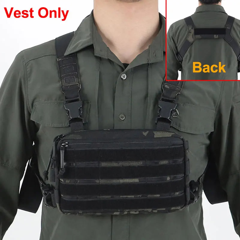 CS Wargame Chest Rig Airsoft Pouch &ndash; Molle System Ready