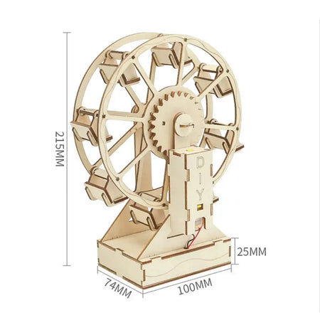 Creative Electric Ferris Wheel DIY Science Set Wooden Puzzle Craft Technology Educational Toys for Children Gift Idea by InterCyprus Trading Ltd
