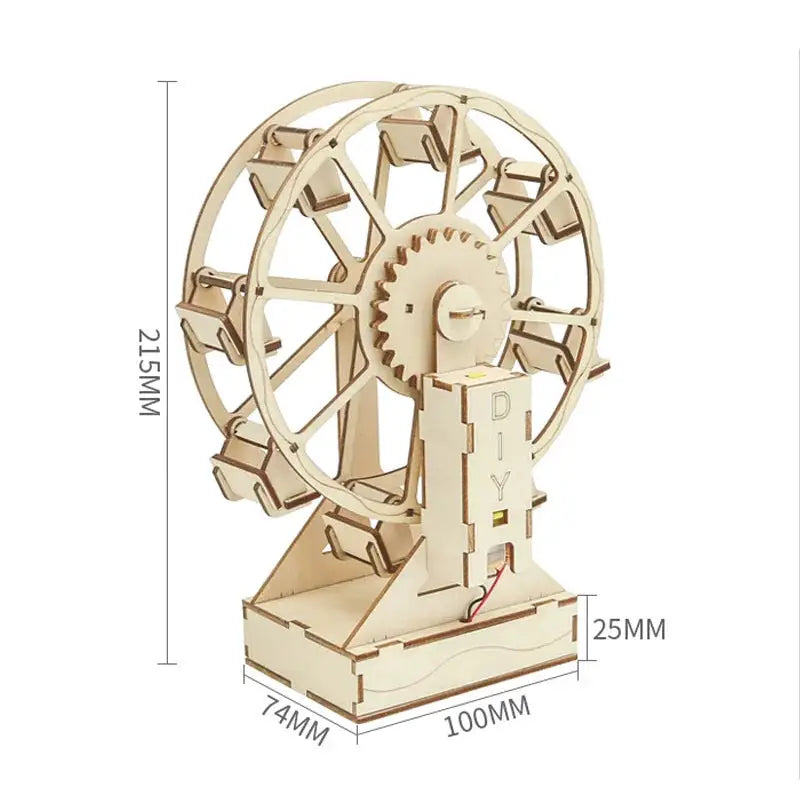 Creative Electric Ferris Wheel DIY Science Set Wooden Puzzle Craft Technology Educational Toys for Children Gift Idea by InterCyprus Trading Ltd
