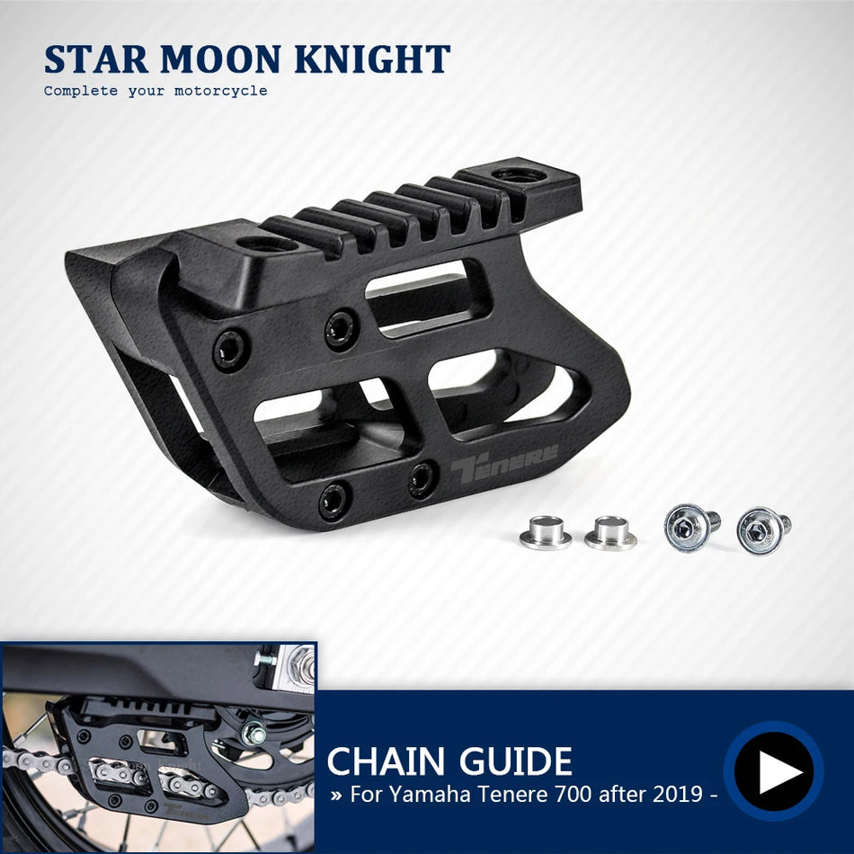 Yamaha Tenere 700 kædeguide beskytterplade til off-road brug, nem montering på venstre svingarm