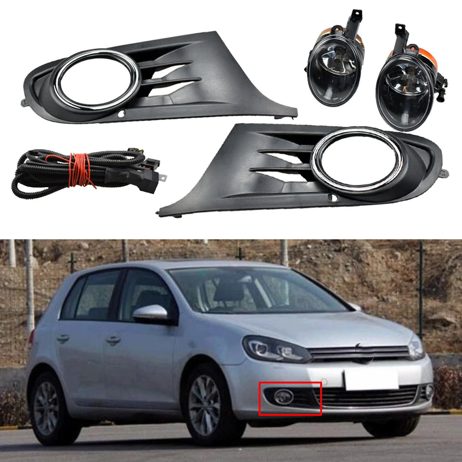 Komplet meglenk za Volkswagen Golf MK6 2010-2014 iz ABS.