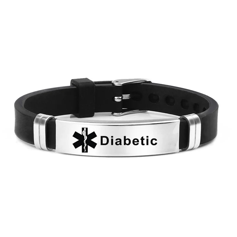 Medical Alert ID Bracelet &ndash; Laser Engraved for Diabetes Emergency Diabetic