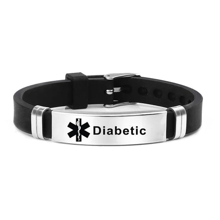 Medical Alert ID Bracelet &ndash; Laser Engraved for Diabetes Emergency Diabetic
