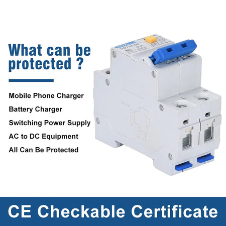 TAIXI Type A RCCB RCBO Residual Current Circuit Breaker - 10A to 63A, AC220V/AC110V, 30mA/15mA Leakage Protection