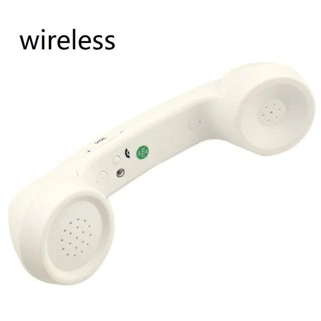 Wireless Retro Bluetooth Phone Handset - Stylish and Functional WHITE