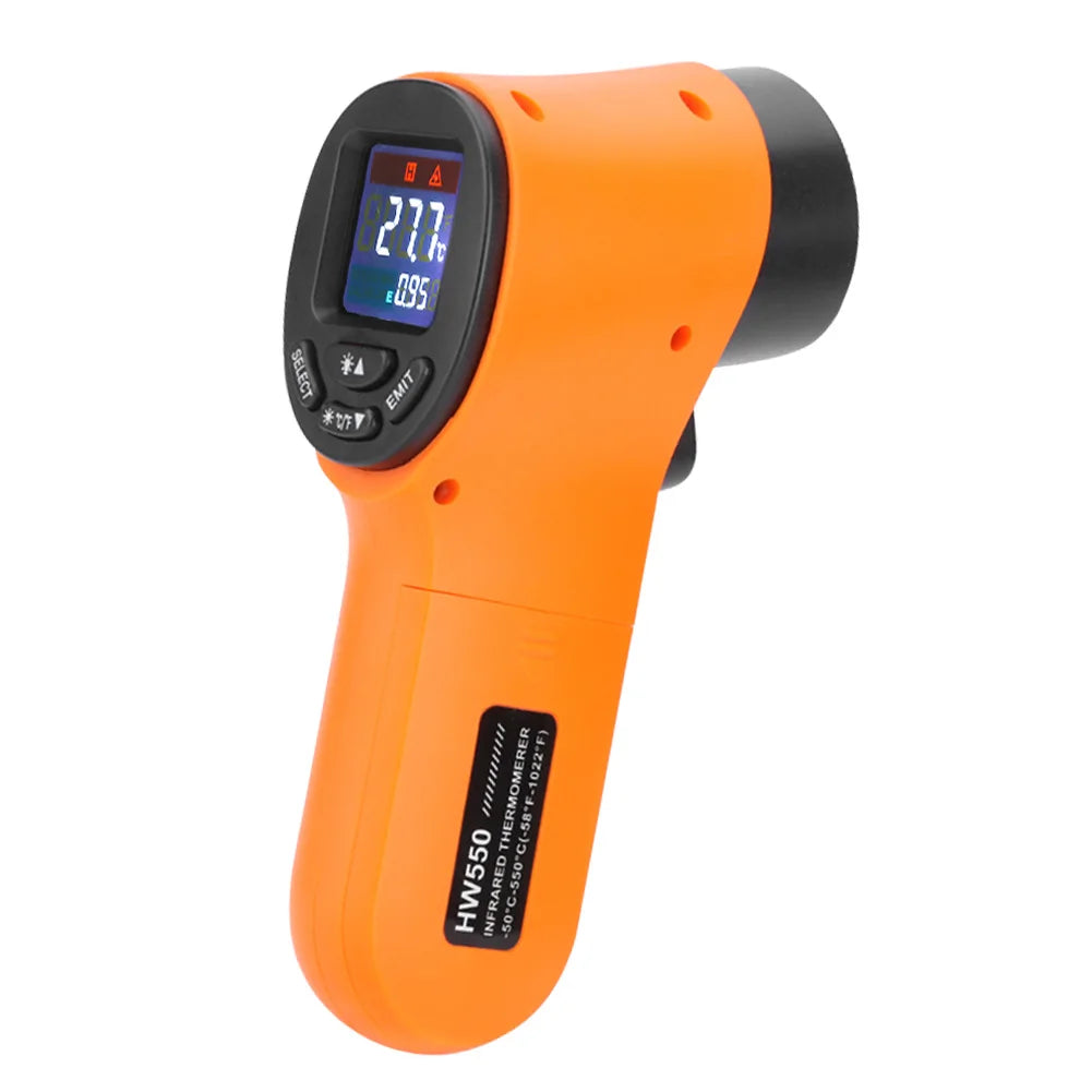 Digital Infrared Thermometer HW550 &ndash; Non Contact Pyrometer Orange