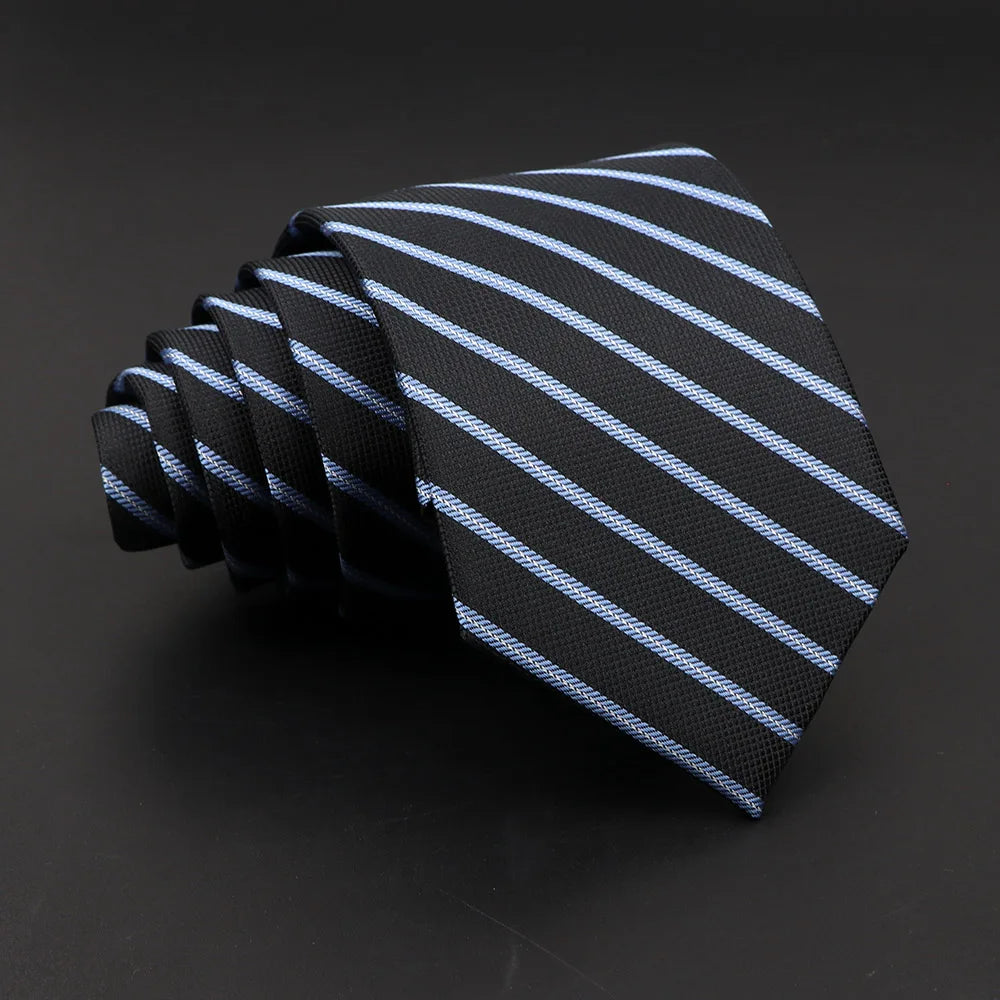 Classic Striped Necktie for Men - Perfect for Weddings and Formal Events