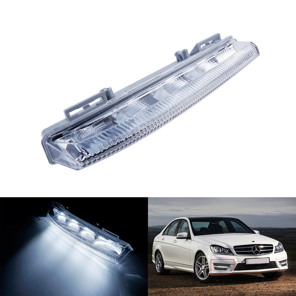 Rechtes LED-Tagfahrlicht Nebelscheinwerfer für Mercedes-Benz W204 W212 R172 C E SLK Klasse Weiß