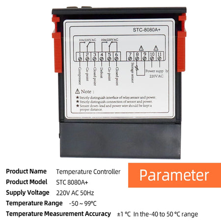 STC-8080A Temperature Controller &ndash; Dual Sensor Frost Alarm