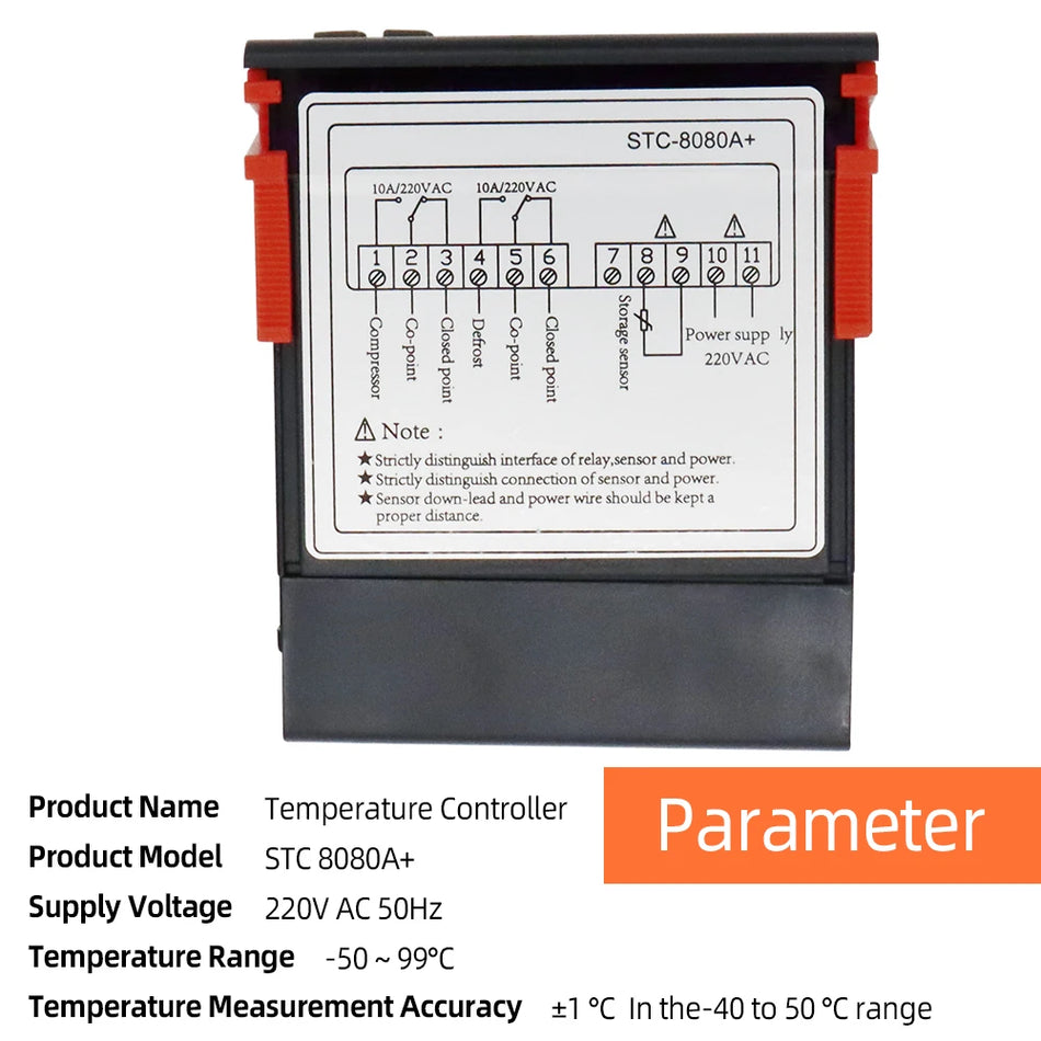 STC-8080A Temperature Controller &ndash; Dual Sensor Frost Alarm