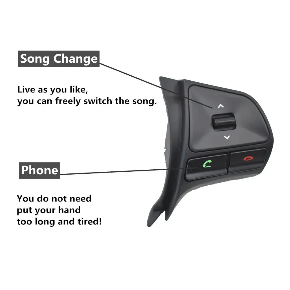 New Car Steering Wheel Control Button For KIA K2 RIO 2011-2014 Audio Bluetooth Phone Volume Switch Replace Auto Parts by InterCyprus Trading Ltd