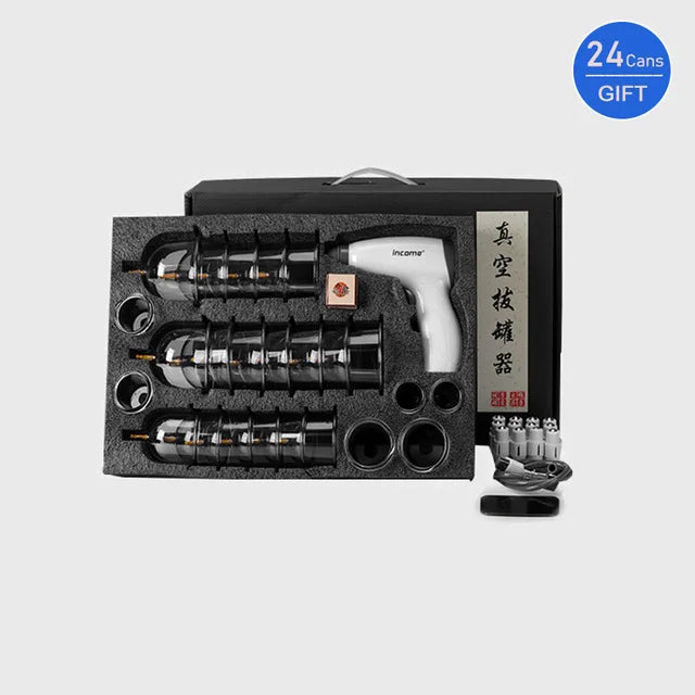 Suction Cup AntiCellulite Cupping Massage Set &ndash; Compact And Powerful Electric 24 cans