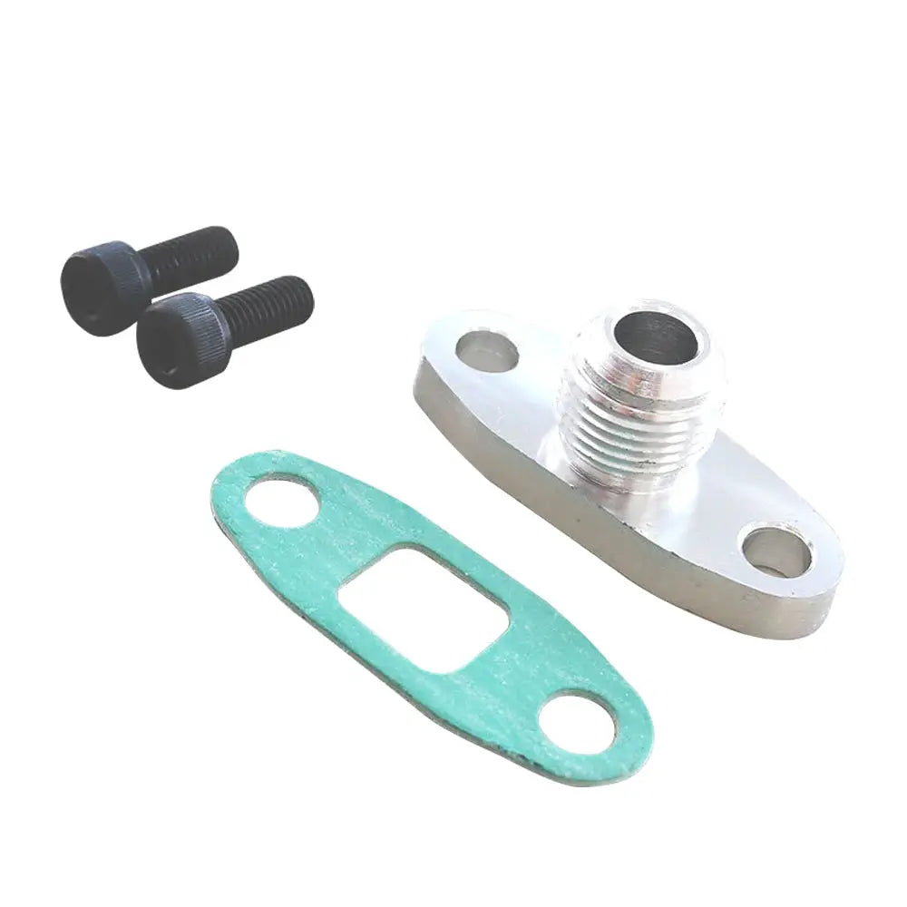 Turbo Oil Drain Outlet Flange Gasket 10AN Garrett GT28 GT30 GT35 T3 T4 Adapter Kit Set Turbocharger by InterCyprus Trading Ltd