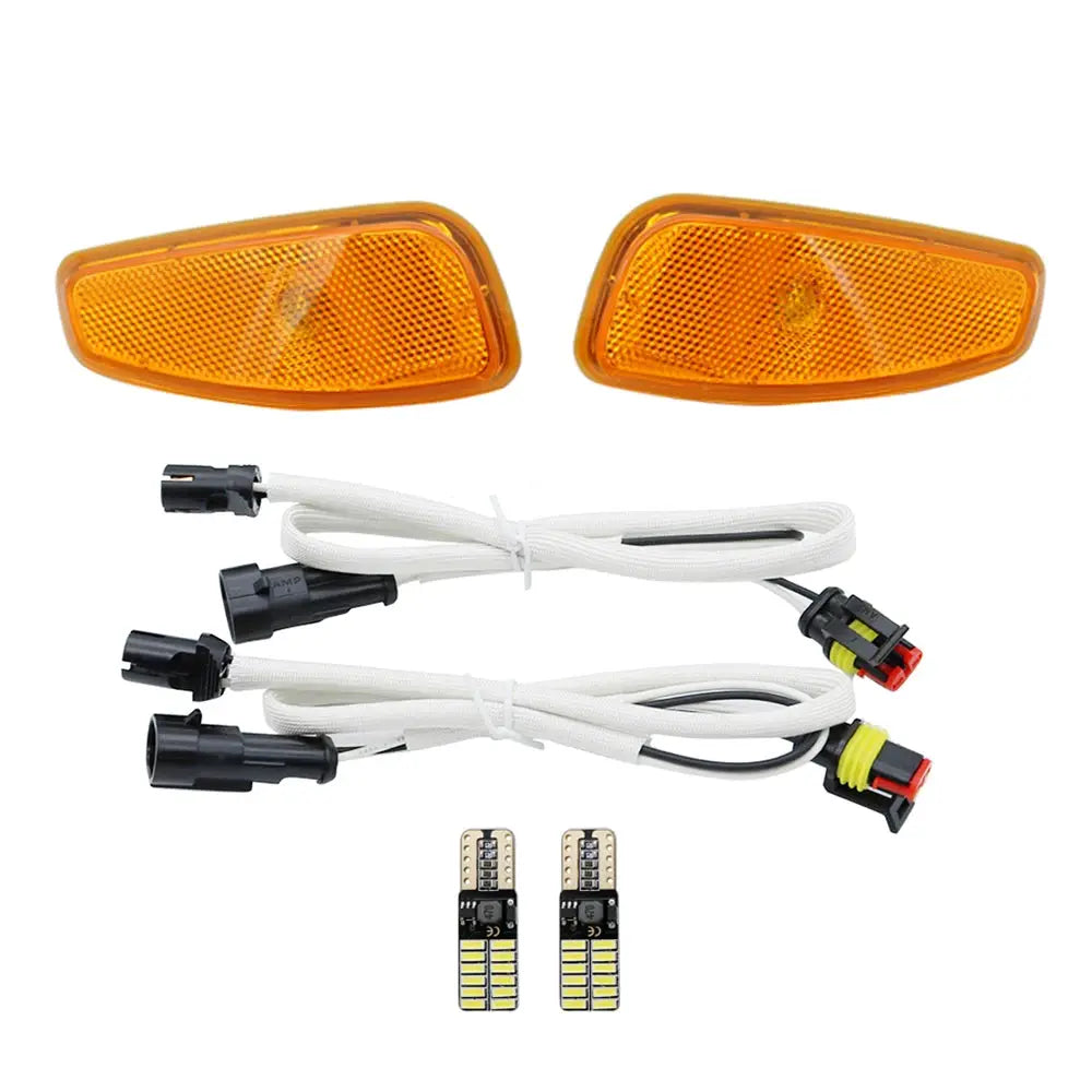 For Jeep Renegade 2014-2019 Accessories Front Turn Side Signals Lights Reflection Warning Turn Signal with t10 led orange bulb by InterCyprus Trading Ltd