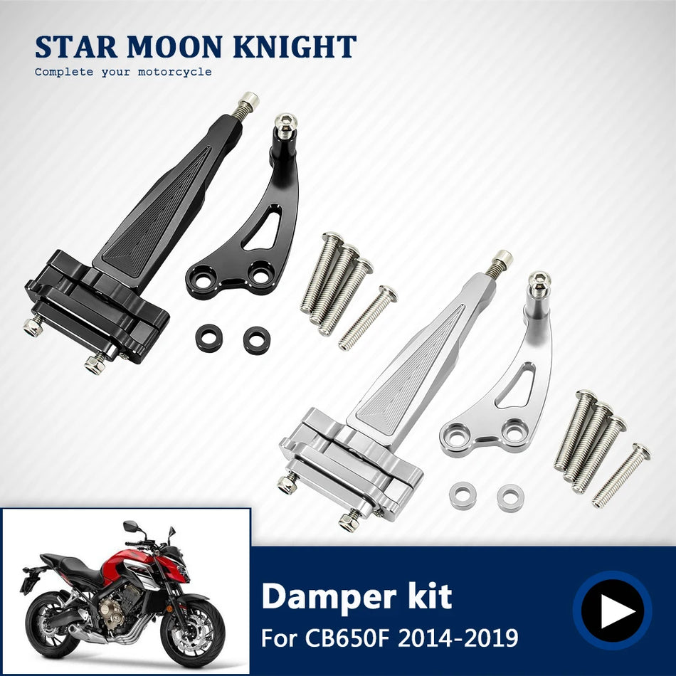 Suporte do Amortecedor de Direção Honda CB650F, Montagem do Estabilizador para CB650F 2014-2018, Melhora a Estabilidade da Direção