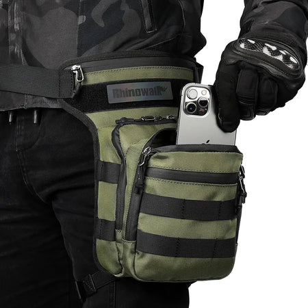Rhinowalk Motor Waist Bag 3L Motorcycle Waist Packs Leg Bag Thigh Belt Hip Bum Travel Cell/Mobile Phone Purse Fanny Pack Bags by InterCyprus Trading Ltd