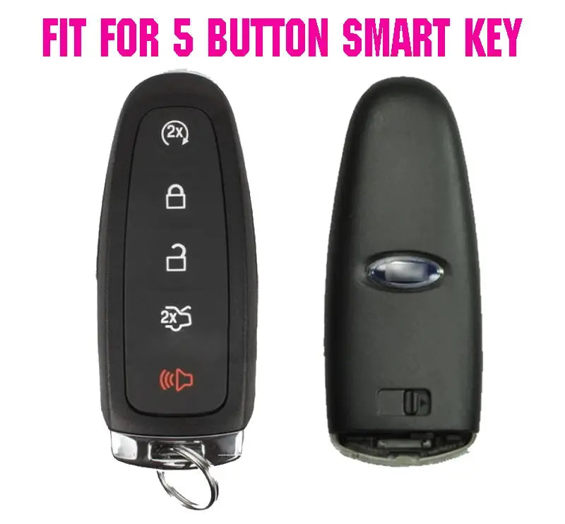 5 Buttons Silicone Car Keyless Fob Shell Case For Ford Edge Escape Focus Taurus Explorer Flex C-MAX Remote Key Cover Protector by InterCyprus Trading Ltd