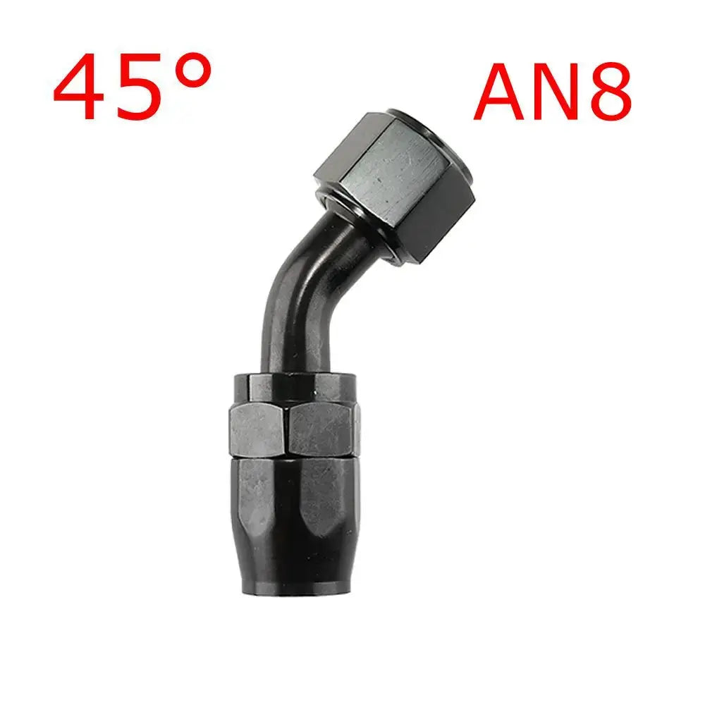 1 Piece AN4/6/810/12 Straight 0°/45°/90°/180° Degree Aluminum Swivel Hose End Fitting Adapter Oil Fuel Line NPT PLUG Black by InterCyprus Trading Ltd