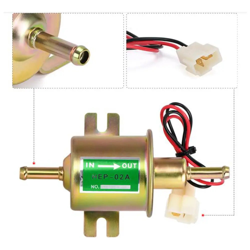 12V/24V Universal Electric Fuel Pump Low Pressure Bolt Fixing Wire Diesel Petrol HEP-02A For Car Carburetor Motorcycle ATV by InterCyprus Trading Ltd