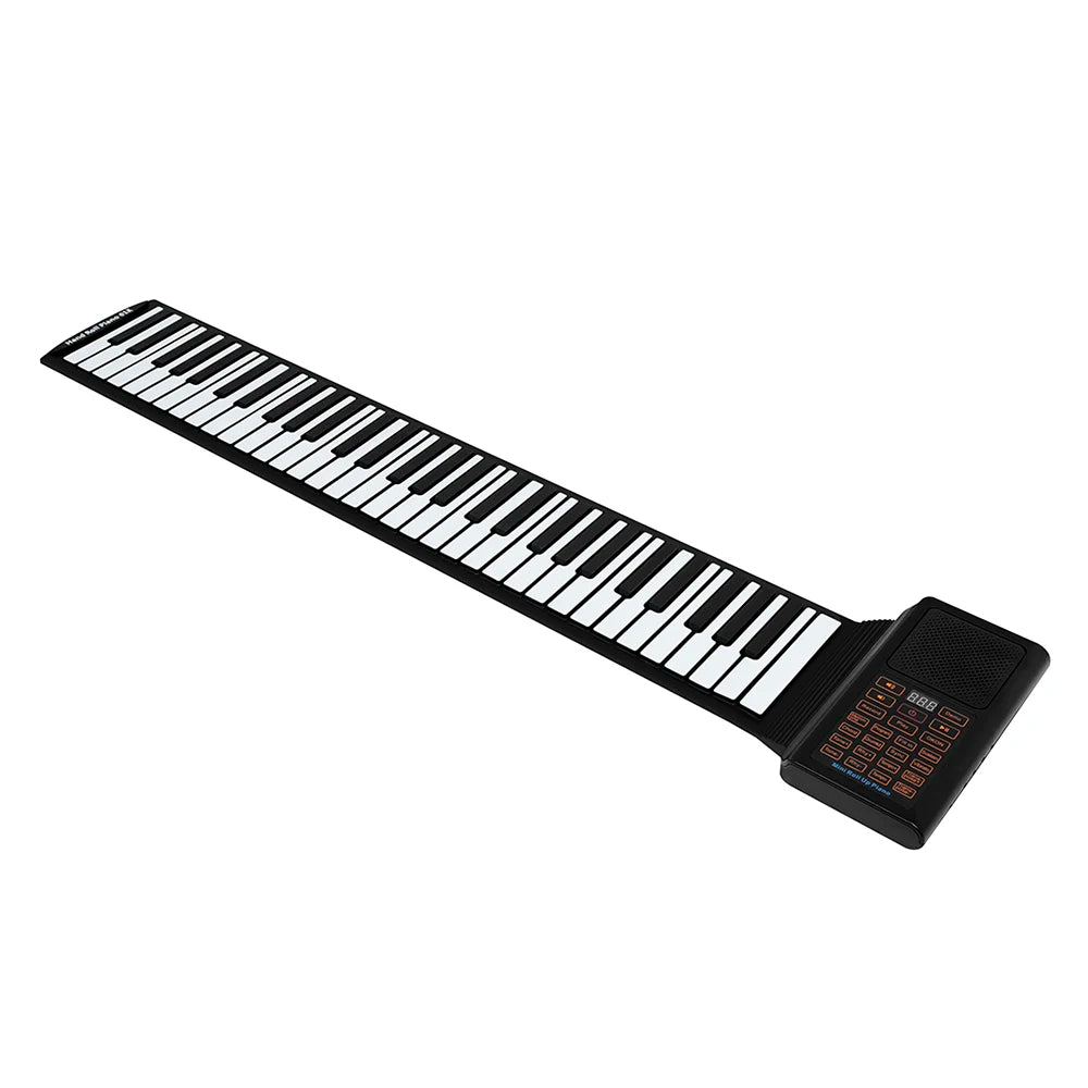 61 Keys Mini Roll Up Piano &ndash; Portable Silicone Keyboard