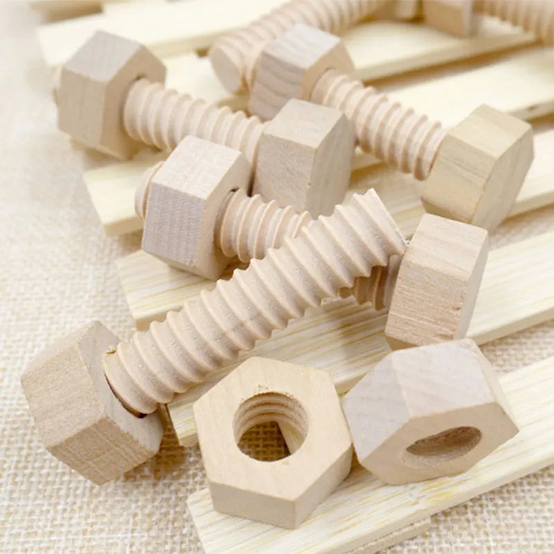 Wooden Screw Nut Assembly Toy &ndash; Fine Motor Skill Training