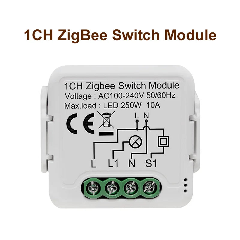 GIRIER Tuya ZigBee 3.0 Smart Switch Module - 10A DIY Home Automation 1 Gang