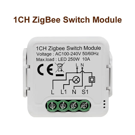 GIRIER Tuya ZigBee 3.0 Smart Switch Module - 10A DIY Home Automation 1 Gang