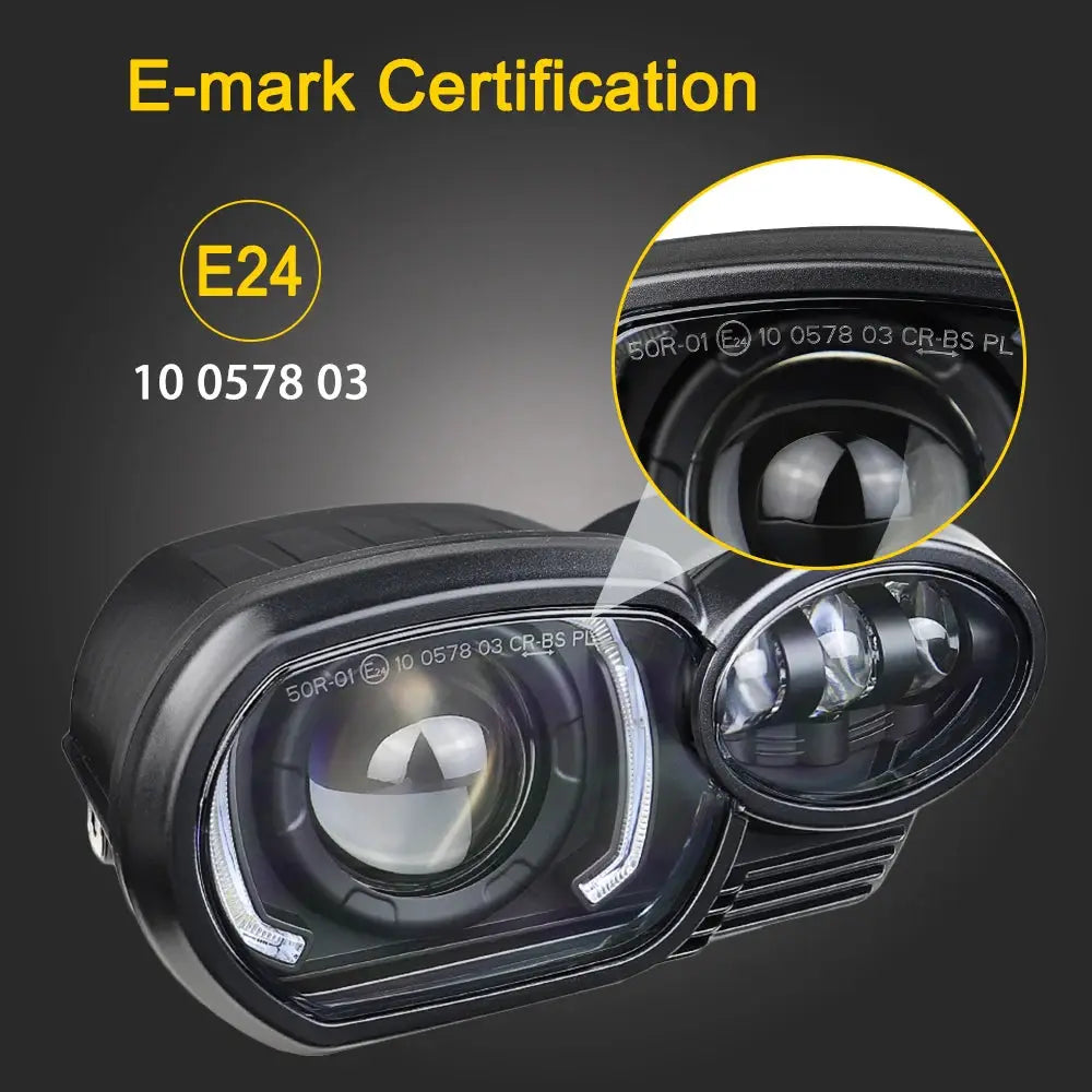 Motorcycle LED Headlight Upgrade Replacement Headlamp with DRL for BMW K1200R 2005~2009 K1300R 2010~2013 by InterCyprus Trading Ltd