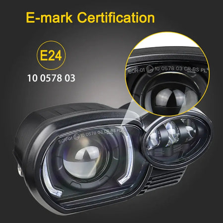 Motorcycle LED Headlight Upgrade Replacement Headlamp with DRL for BMW K1200R 2005~2009 K1300R 2010~2013 by InterCyprus Trading Ltd