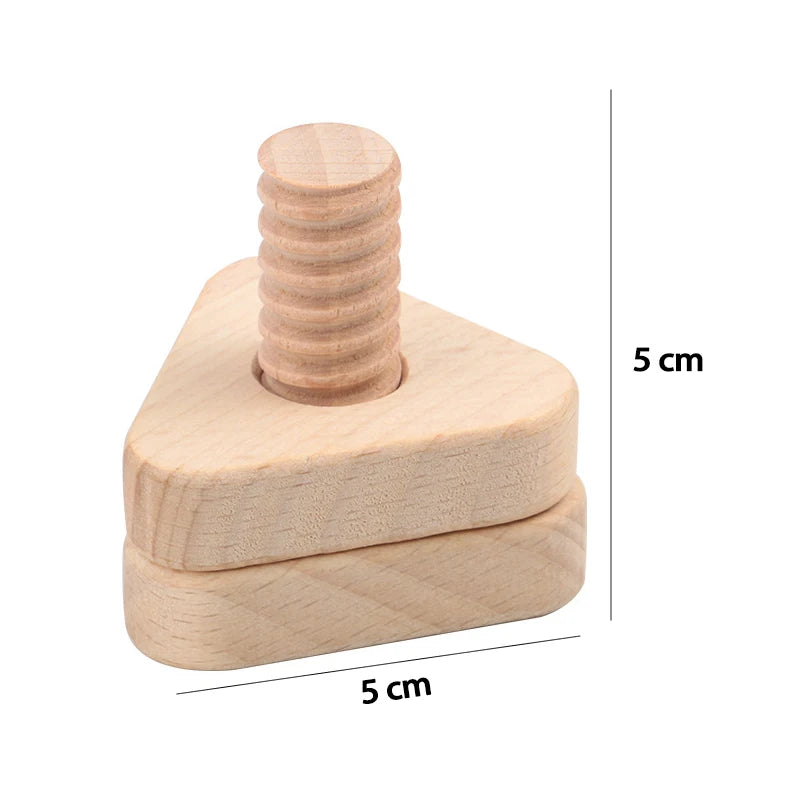 Beech Baby Toys Screw Nut Wooden Blocks &ndash; Motor Skills B