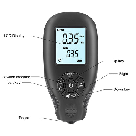HW-300 Digital Car Coating Thickness Gauge &ndash; LCD Display