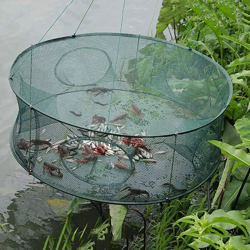 Automatic Fishing Nets - Durable, Portable Shrimp &amp; Crab Trap Cage