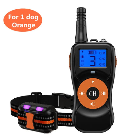 T502 Dog Training Collar &ndash; Rechargeable 4 Modes Waterproof for 1 dog orange