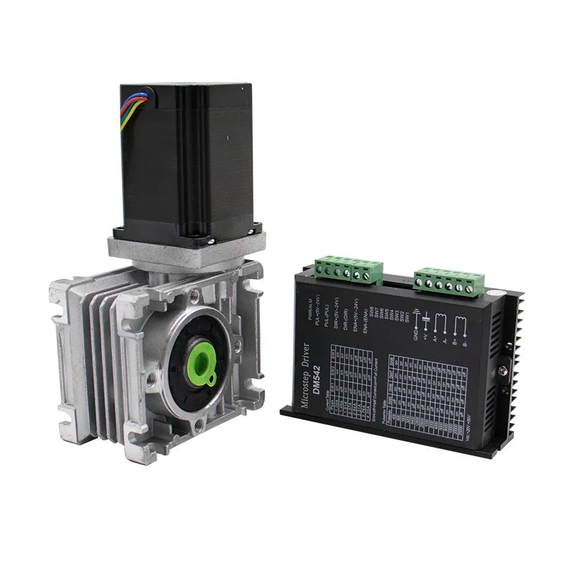 NMRV030 Vārpstas samazinātājs 5 līdz 1 ar RV030, NEMA 23 motors, DM542 vadītājs