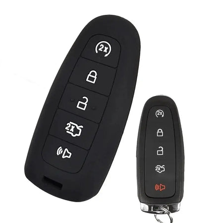 5 Buttons Silicone Car Keyless Fob Shell Case For Ford Edge Escape Focus Taurus Explorer Flex C-MAX Remote Key Cover Protector by InterCyprus Trading Ltd