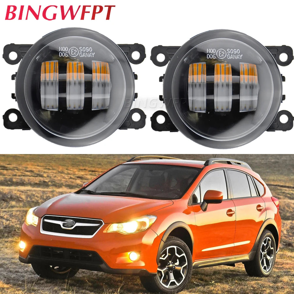 Kreisā un labā LED miglas gaismas montāža Subaru Forester, WRX STI, XV 2013-2016