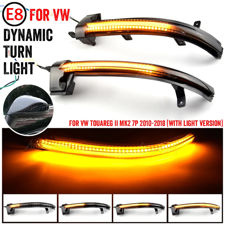 Lámparas de señal de giro LED secuenciales para Volkswagen Touareg Mk2 2010-2018