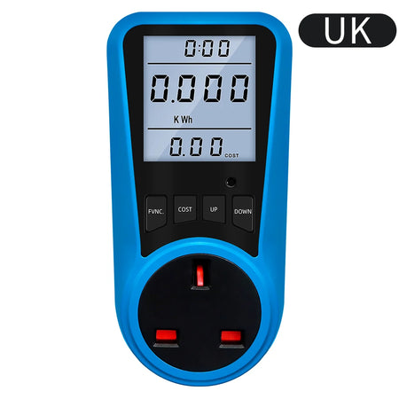 KWE-PMB05O - Energy And Power Meter With Digital Display UK Plug Backlight
