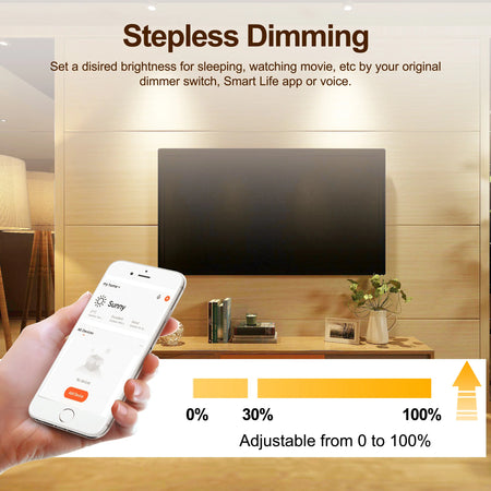 GIRIER WiFi Smart Dimmer Switch Module with Two-Way Control